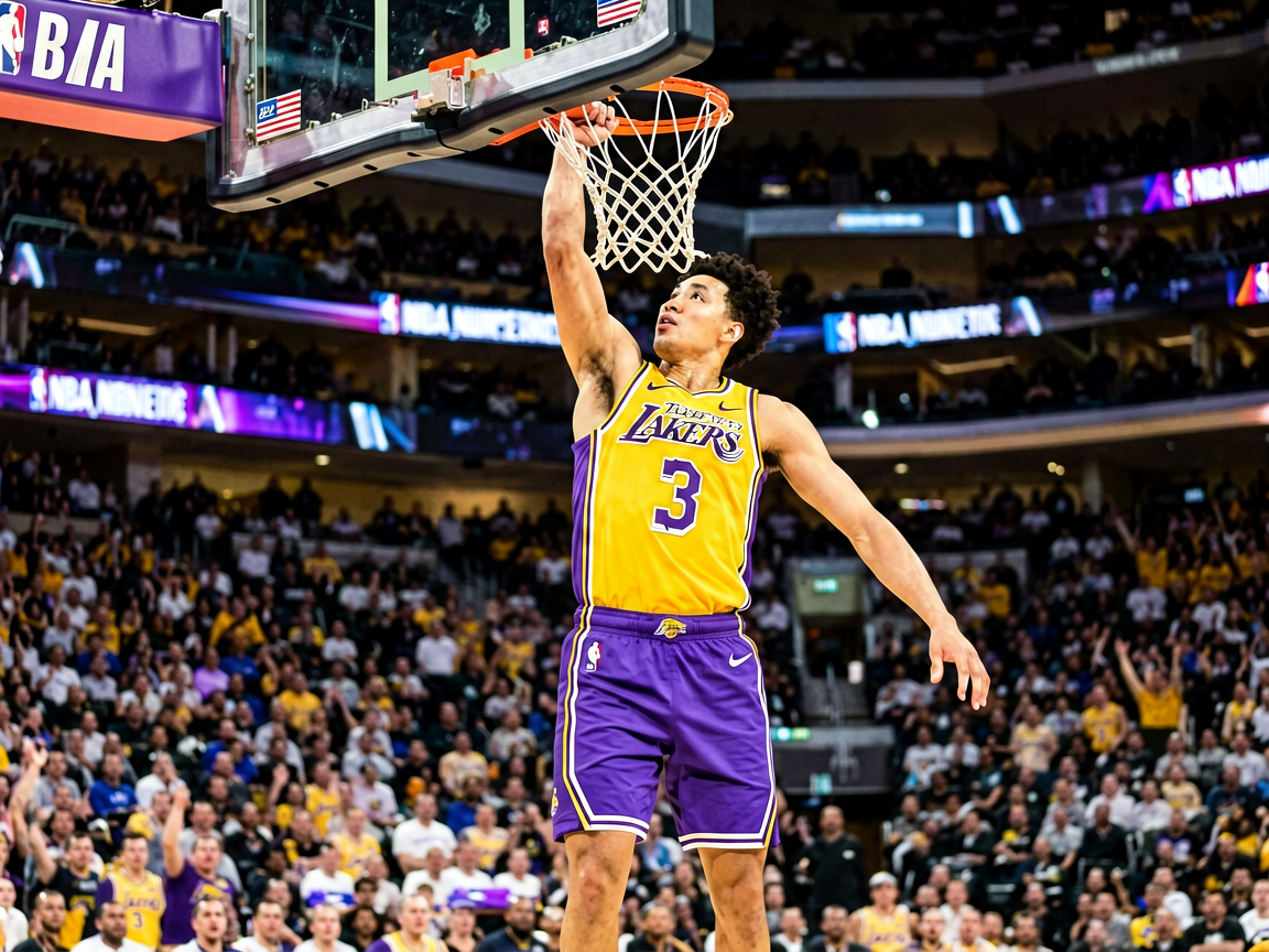 NBA湖人勇士比赛精彩扣篮